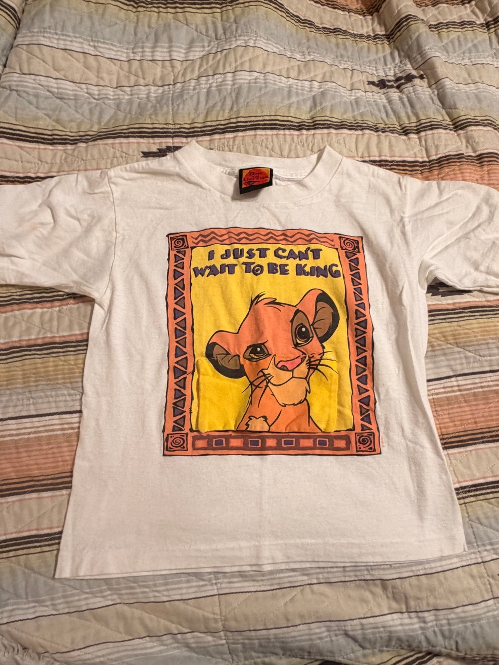 White Kids' 'I Just Can't Wait To Be King' Lion Graphic Tee